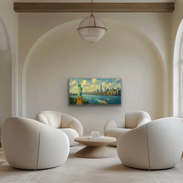 Özgürlük Heykeli Kanvas Tablo 60x120cm