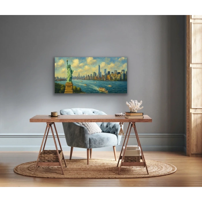 Özgürlük Heykeli Kanvas Tablo 60x120cm