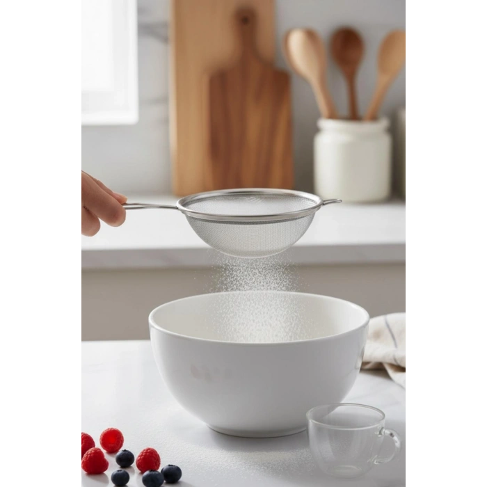 Paslanmaz Çelik Kalaylı Süzgeç 12 cm