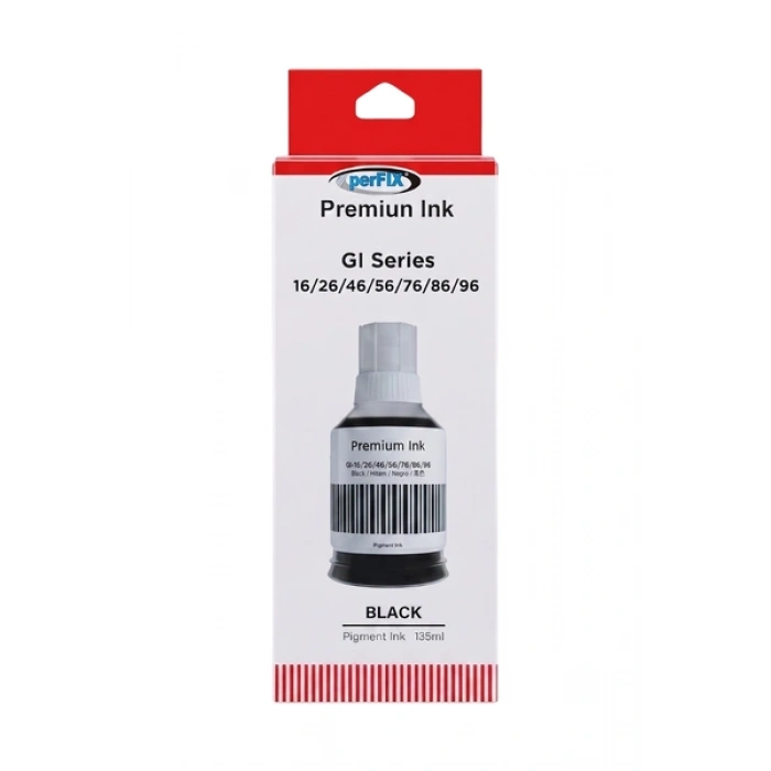 perFIX Canon  PF GI-46B - GI-56B Siyah Dye  Şişeli   Mürekkep 170ml