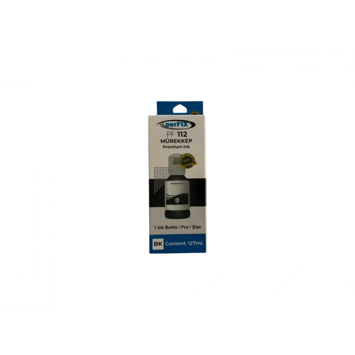 perFIX PF T112BK  Siyah Şişeli Mürekkep (140 ml )