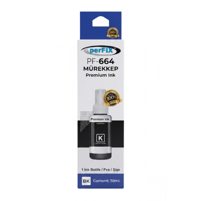 perFIX PF T6731  Siyah Şişeli Mürekkep (70 ml )
