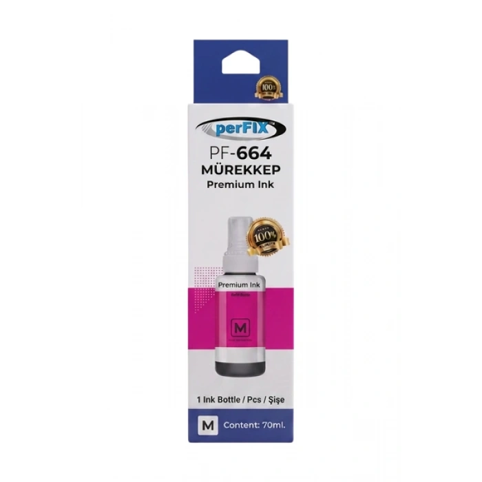 perFIX PF T6734  Sarı Şişeli Mürekkep (70 ml )