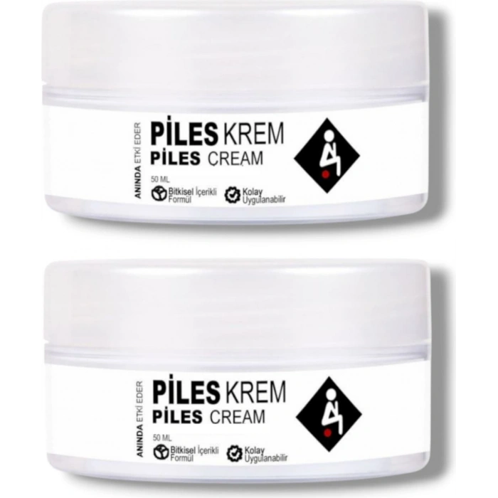 Piles Cream Bitkisel Içerikli Anında Etkili Bakım Kremi 50 ml x 2 Adet