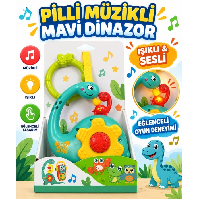 Pilli Müzikli Mavi Dinazor 855-118D