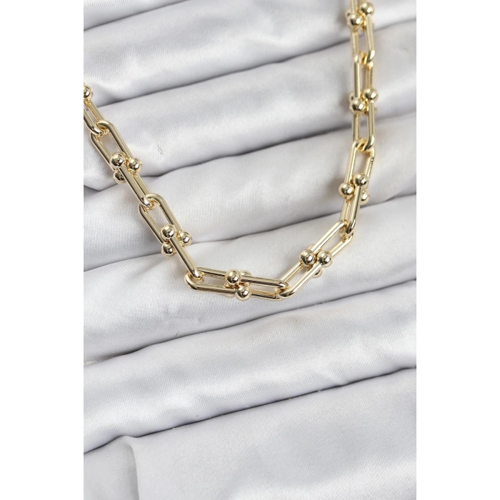 Pirinç Gold Renk Tifani Model Kadın Kolye