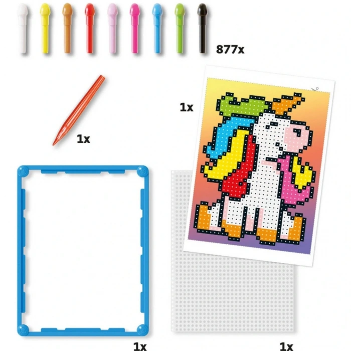 Pixel Sanatı Unicorn 877 Parça
