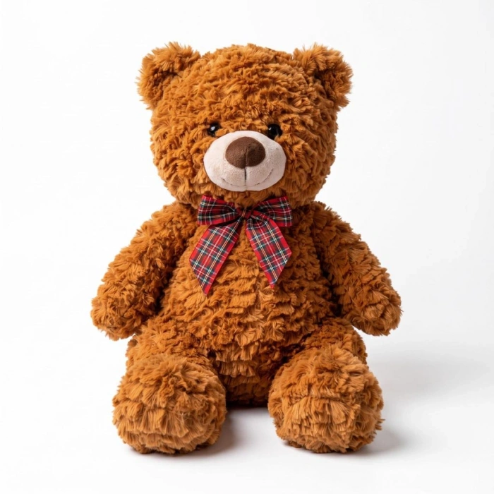 PL50243 50 CM AYI EKOSE KURDELALI PELUŞ OYUNCAK