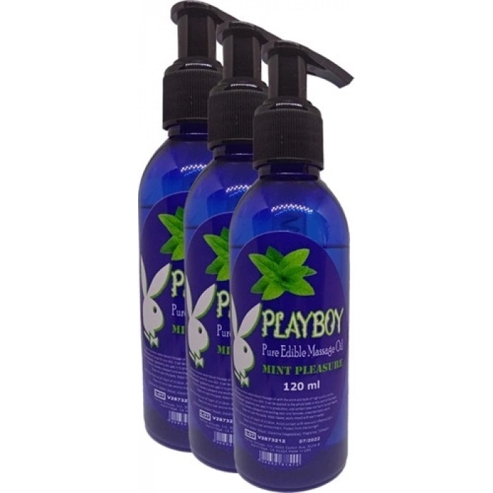 Playboy Pure Edible Aromalı Masaj Yağı 120 ml x 3
