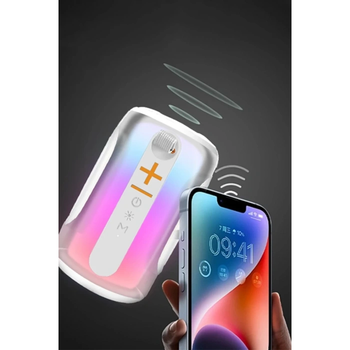 Pluse 8 RGB Kablosuz Hoparlör - Beyaz