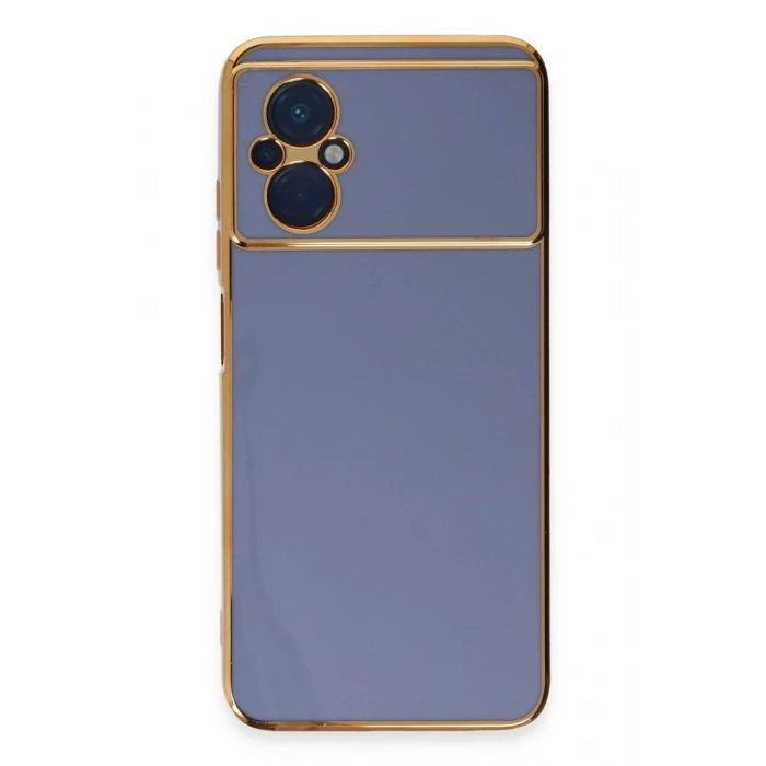Xiaomi Poco M5 Kılıf Volet Silikon - Mavi