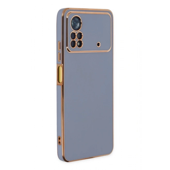 Xiaomi Poco X4 Pro 5G Kılıf Volet Silikon - Mavi