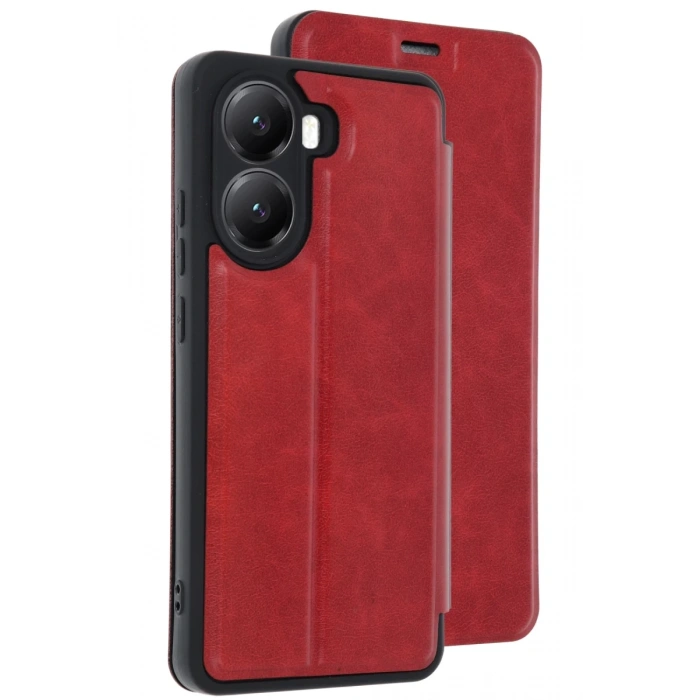 Xiaomi Poco X7 Pro Kılıf Flip Cover - Kırmızı