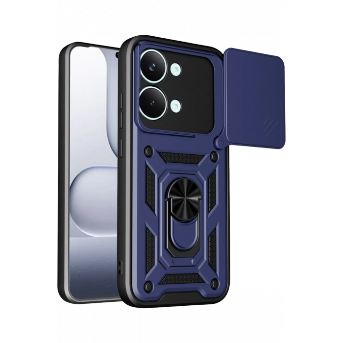Xiaomi Poco X8 Pro Max Pars Lens Yüzüklü Silikon - Lacivert