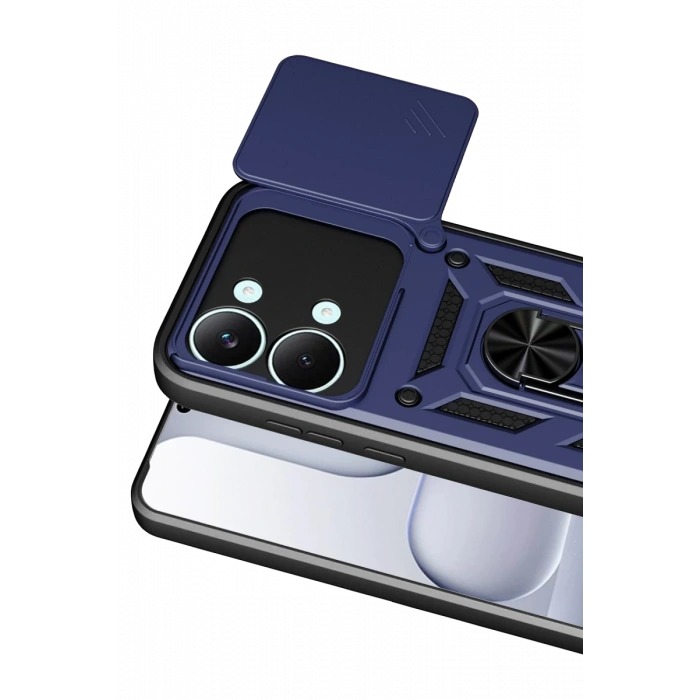 Xiaomi Poco X8 Pro Max Pars Lens Yüzüklü Silikon - Lacivert