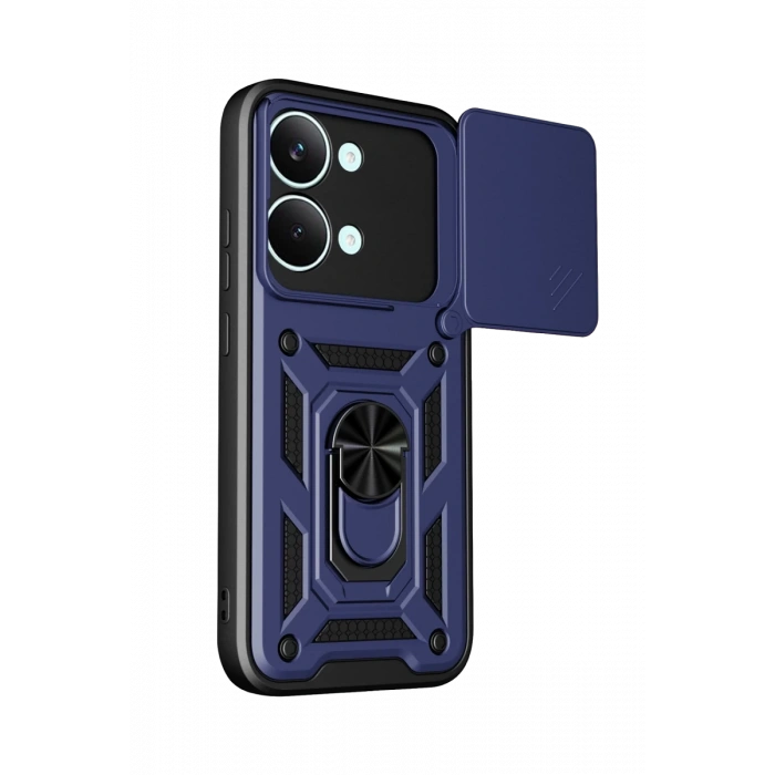 Xiaomi Poco X8 Pro Max Pars Lens Yüzüklü Silikon - Lacivert