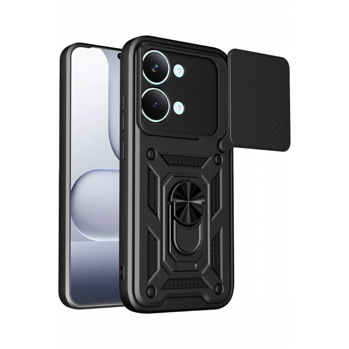 Xiaomi Poco X8 Pro Max Pars Lens Yüzüklü Silikon - Siyah