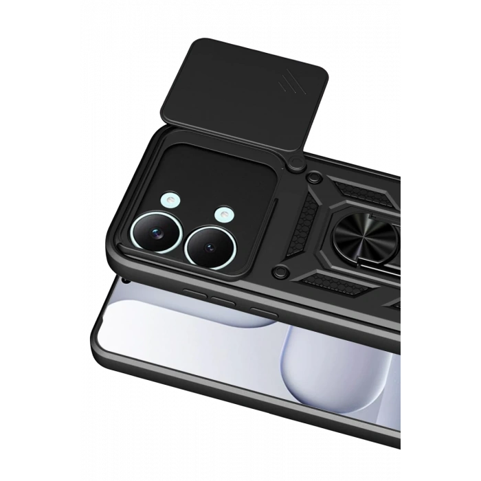 Xiaomi Poco X8 Pro Max Pars Lens Yüzüklü Silikon - Siyah