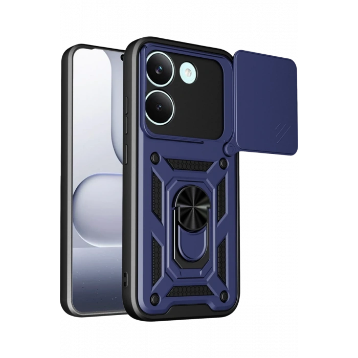 Xiaomi Poco X8 Pro Pars Lens Yüzüklü Silikon - Lacivert