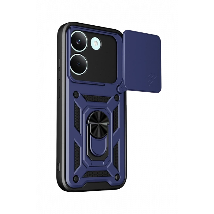 Xiaomi Poco X8 Pro Pars Lens Yüzüklü Silikon - Lacivert