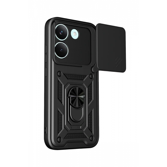 Xiaomi Poco X8 Pro Pars Lens Yüzüklü Silikon - Siyah