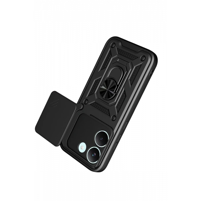 Xiaomi Poco X8 Pro Pars Lens Yüzüklü Silikon - Siyah