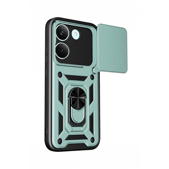 Xiaomi Poco X8 Pro Pars Lens Yüzüklü Silikon - Yeşil