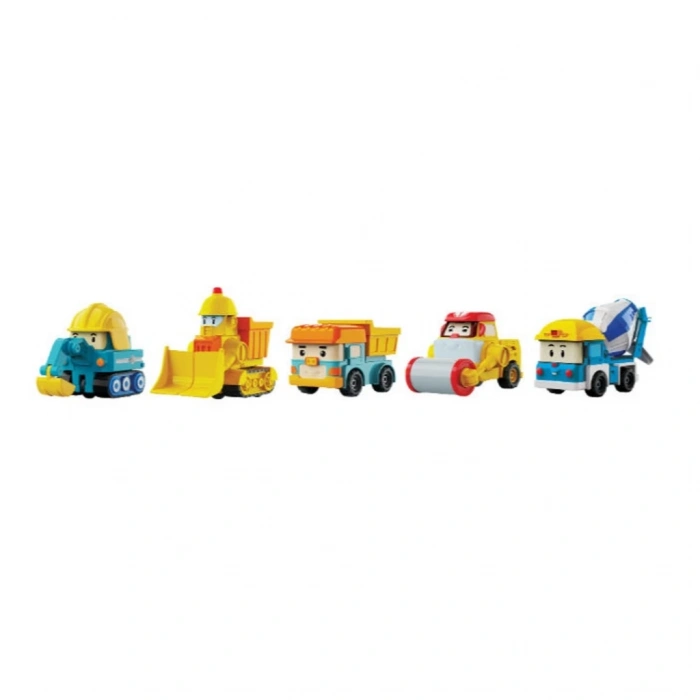 Poli Mini İnşaat Araçları 5li Set