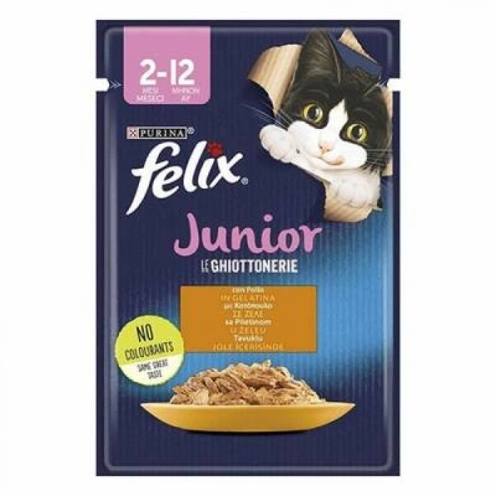 Pouch Junior Tavuklu Yavru Kedi Konservesi 85 Gr