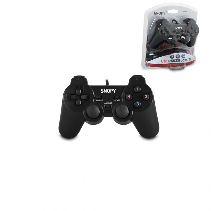 PS3 Kablolu Titreşimli Analog Oyun Kolu (USB, 15 Tuş)