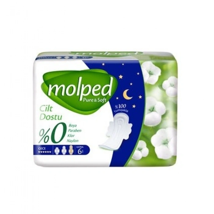 Pure&Soft Gece Ped 6 Adet