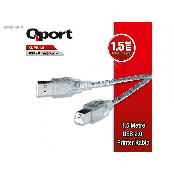 Q-PR1.5 USB 2.0 1.5M YAZICI KABLOSU