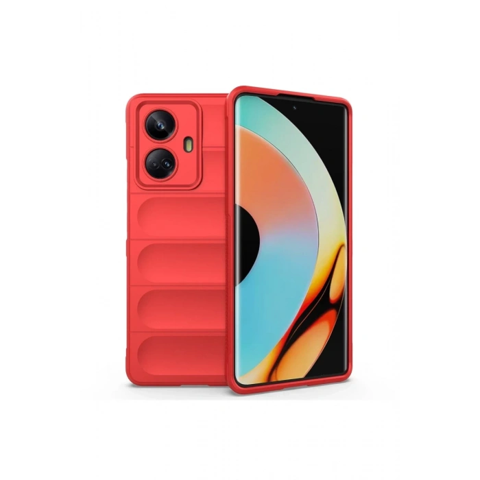 Realme 10 Pro 5G Kılıf Optimum Silikon - Kırmızı