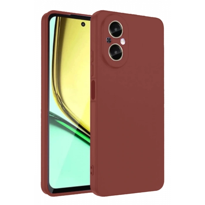 Realme 12 Lite Uyumlu Kılıf First Silikon - Bordo