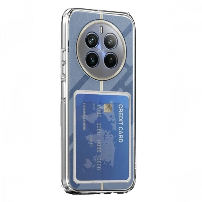 Realme 12 Pro Uyumlu Kılıf Kart Şeffaf Silikon - Şeffaf