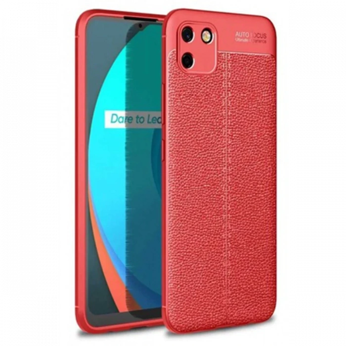 Realme C11 Kılıf Auto Focus Kapak - Kırmızı