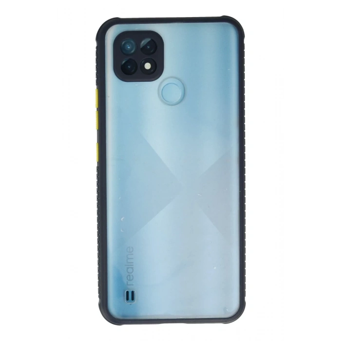 Realme C21 Kılıf Miami Şeffaf Silikon - Lacivert