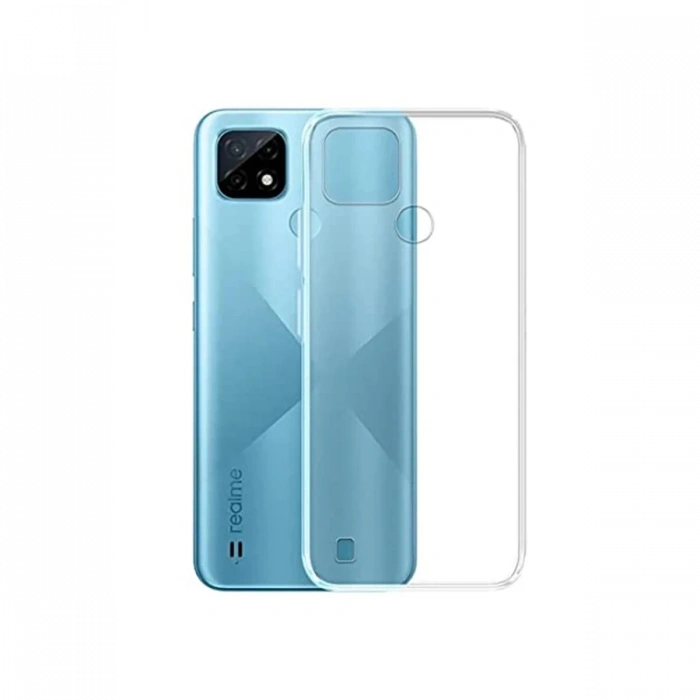 Realme C21 Uyumlu Kılıf Lüx Şeffaf Silikon