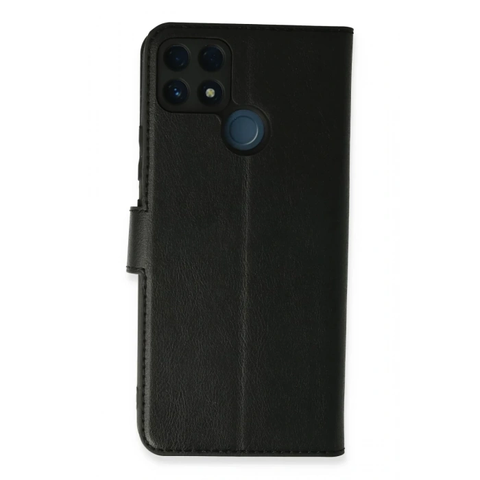 Realme C25 Uyumlu Kılıf Trend S Plus Kapaklı Kılıf - Siyah