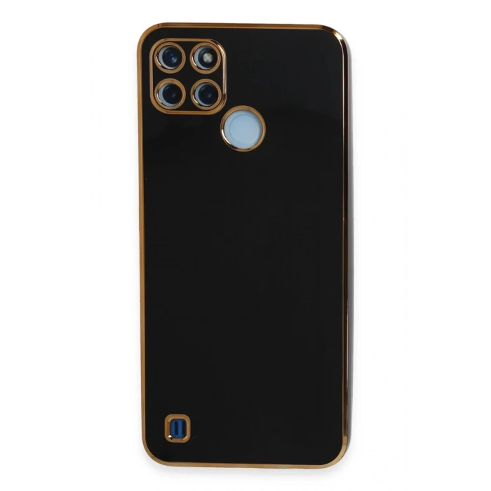 Realme C25Y Uyumlu Kılıf Volet Silikon - Siyah