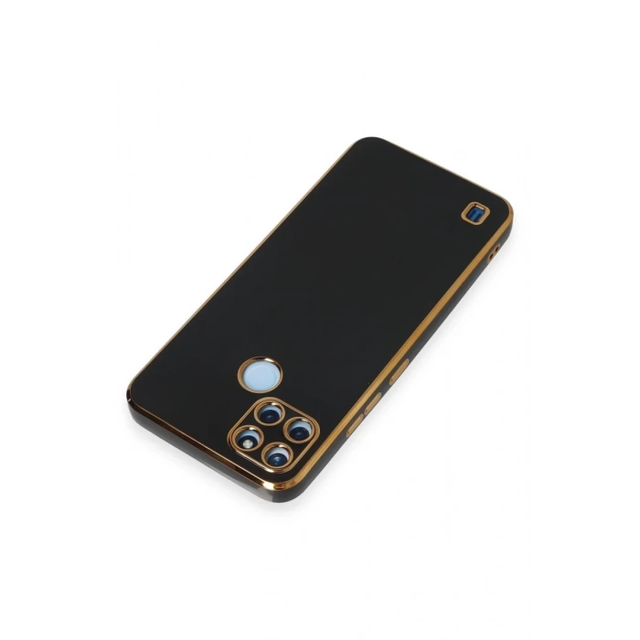 Realme C25Y Uyumlu Kılıf Volet Silikon - Siyah