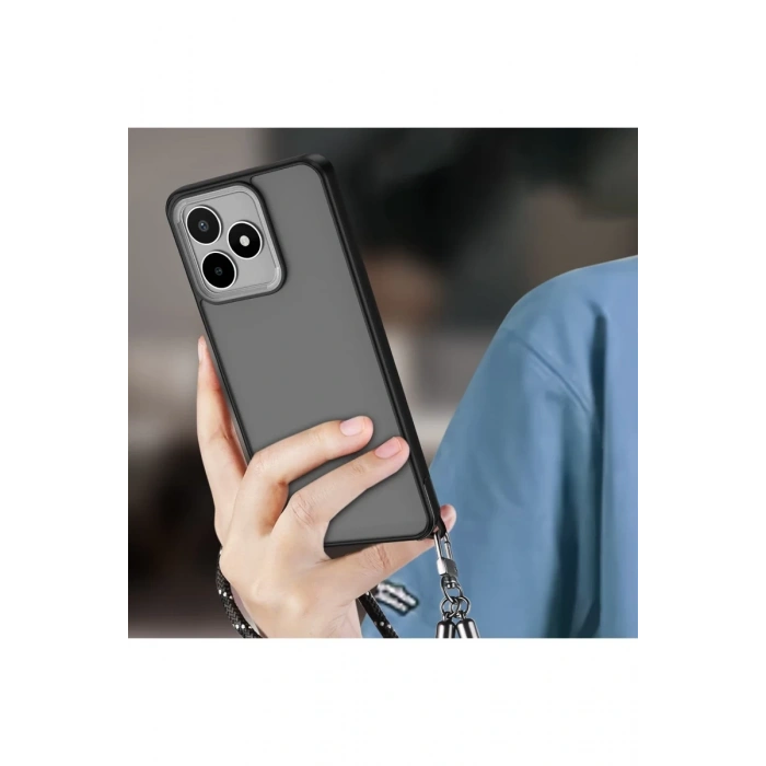 Realme C53 Uyumlu Kılıf Elegant Kapak - Siyah