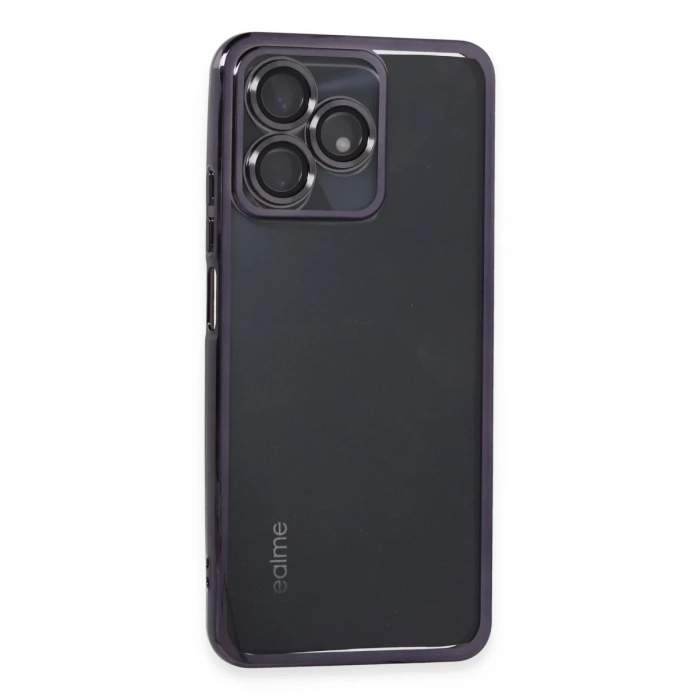 Realme C53 Uyumlu Kılıf Lensli Silikon - Mor