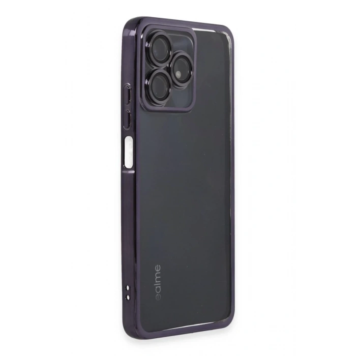 Realme C53 Uyumlu Kılıf Lensli Silikon - Mor