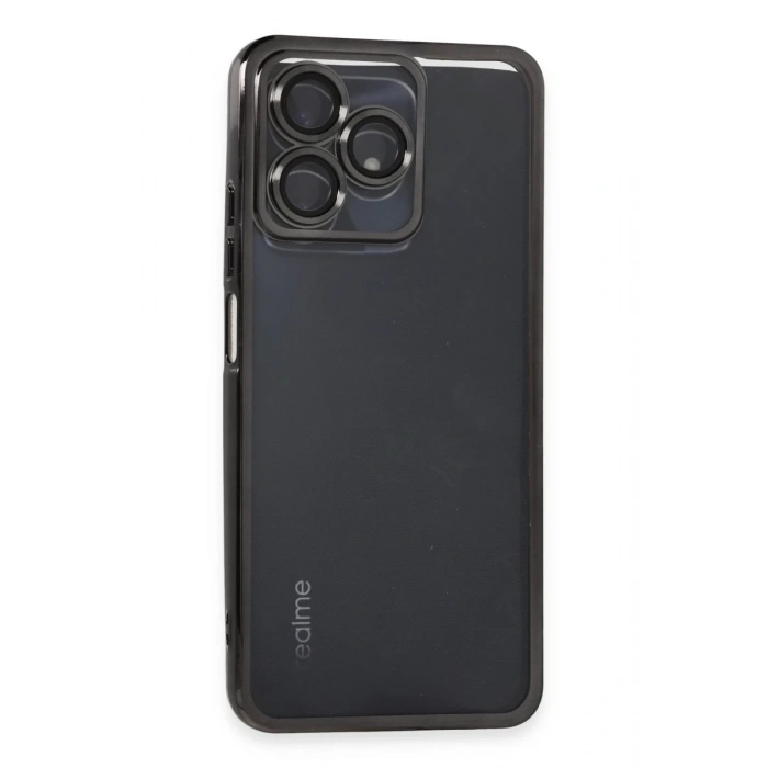 Realme C53 Uyumlu Kılıf Lensli Silikon - Siyah