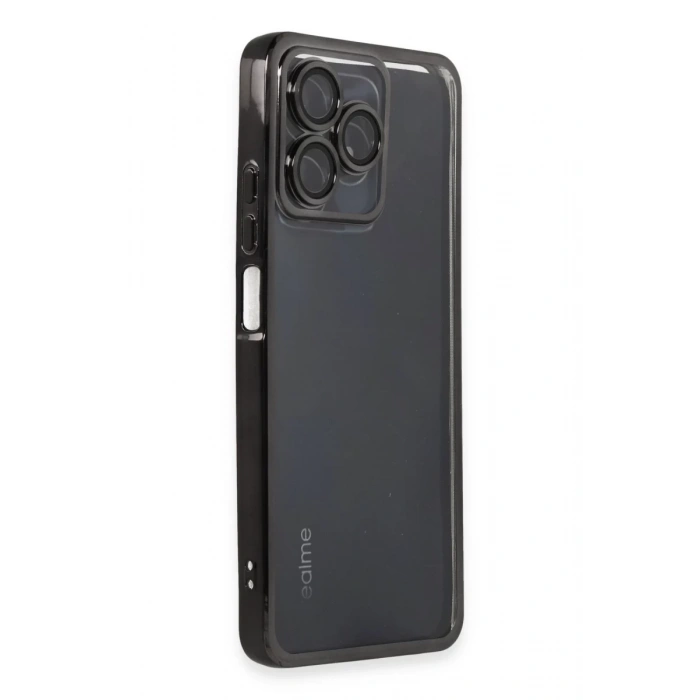 Realme C53 Uyumlu Kılıf Lensli Silikon - Siyah