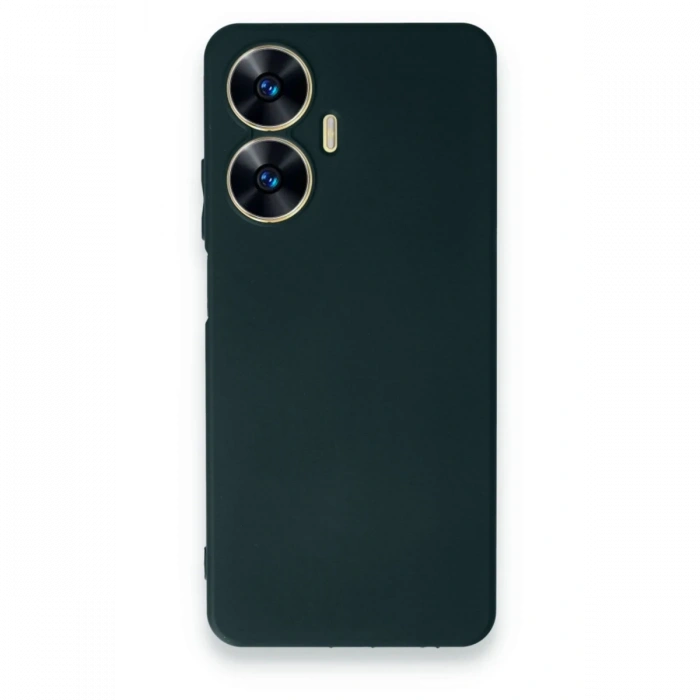 Realme C55 Kılıf First Silikon - Koyu Yeşil