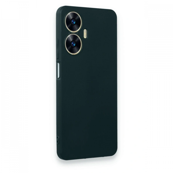 Realme C55 Kılıf First Silikon - Koyu Yeşil