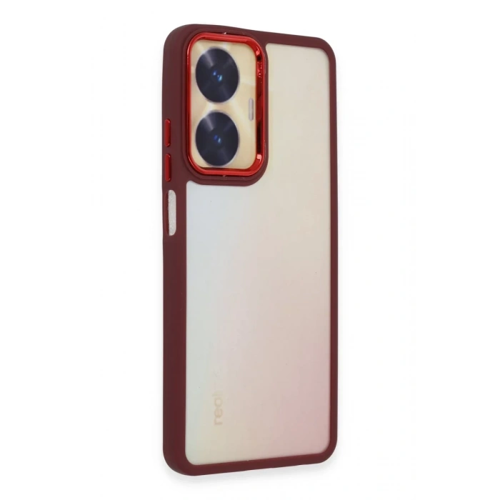 Realme C55 Uyumlu Kılıf Dora Kapak - Kırmızı