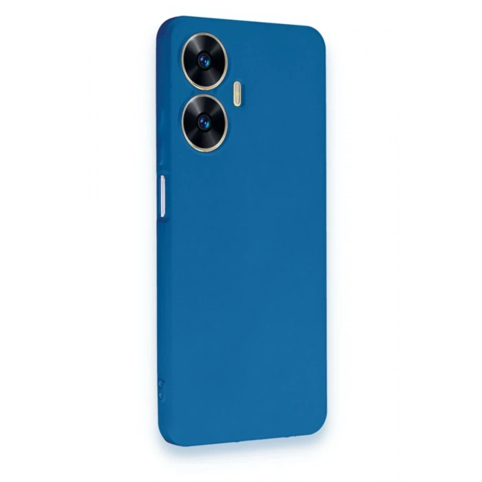 Realme C55 Uyumlu Kılıf First Silikon - Mavi